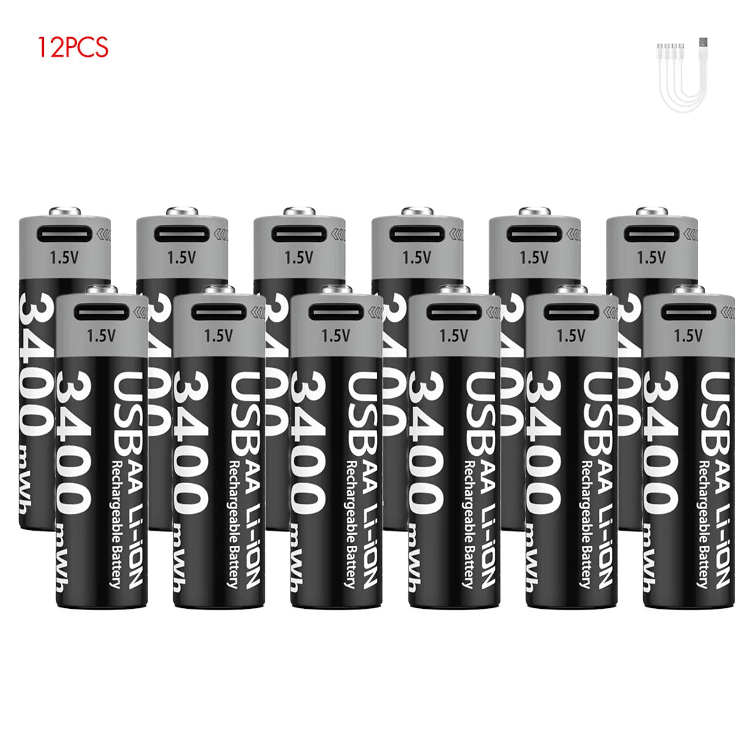 MATOV Li-ion AA USB Rechargeable Batteries