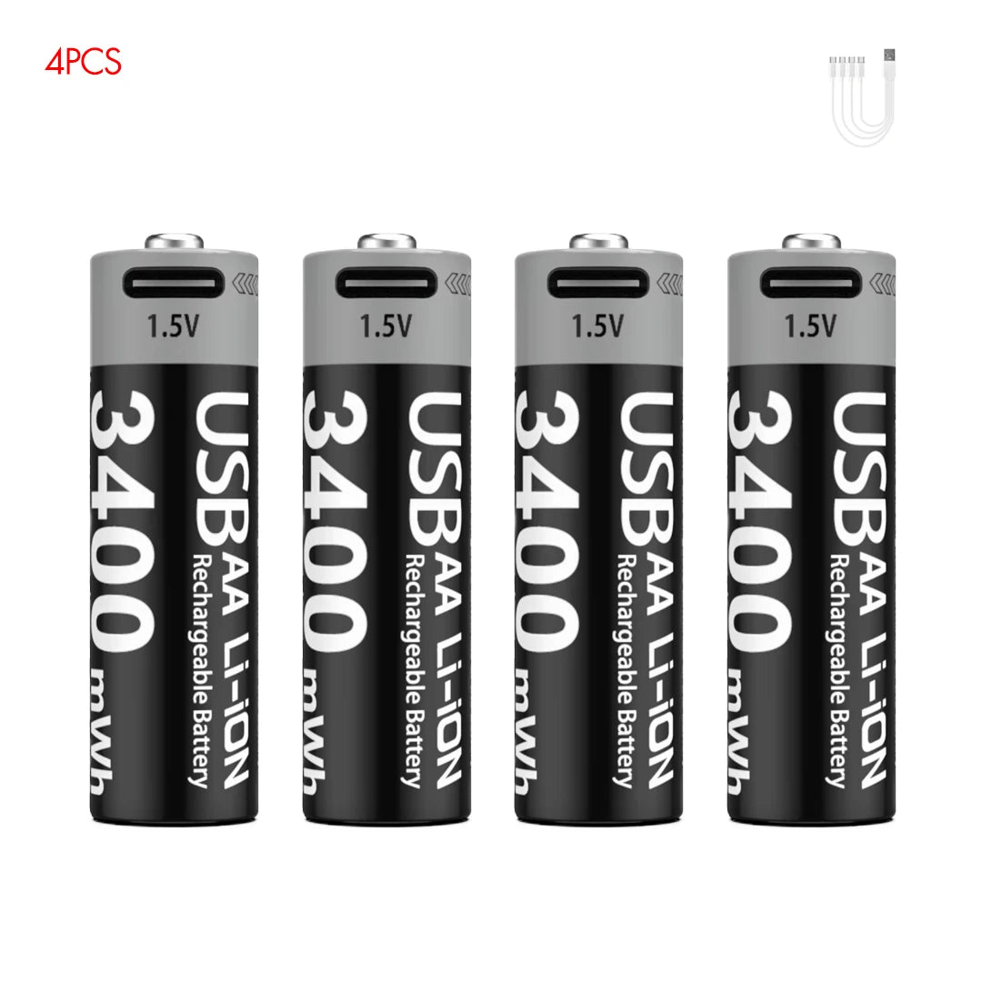 MATOV Li-ion AA USB Rechargeable Batteries
