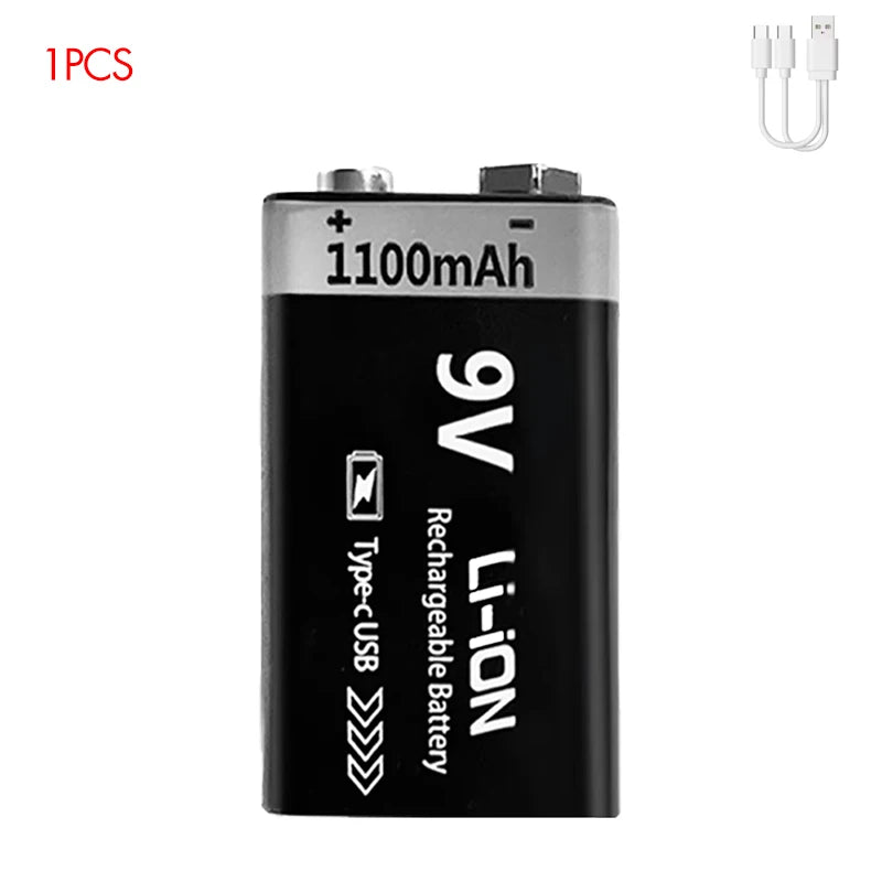 MATOV 9V USB Rechargeable Battery