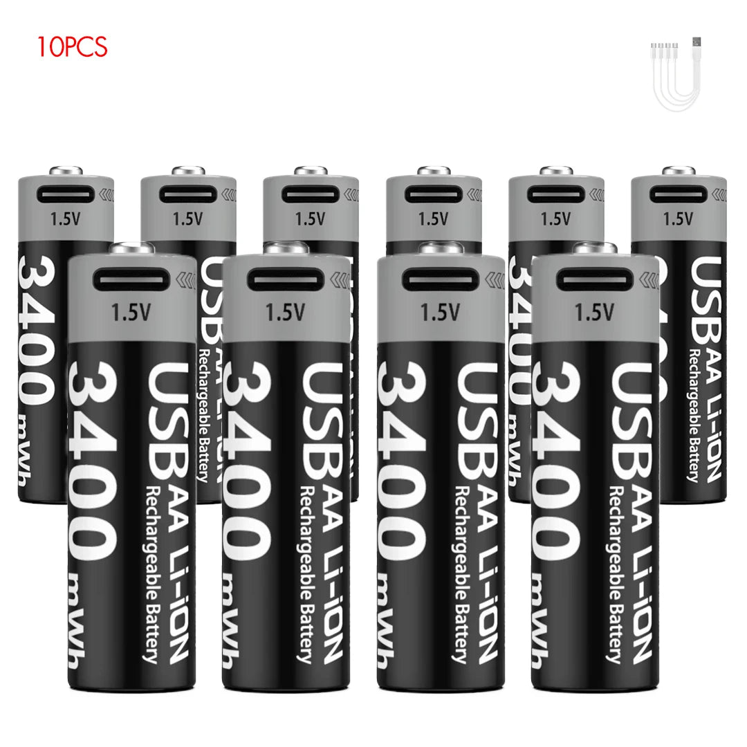MATOV Li-ion AA USB Rechargeable Batteries