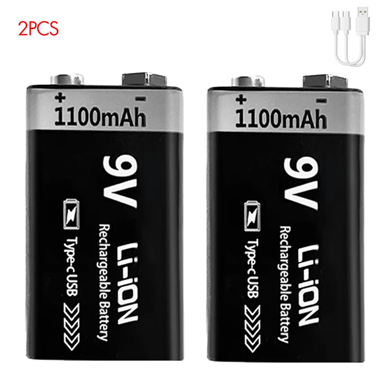 MATOV 9V USB Rechargeable Battery