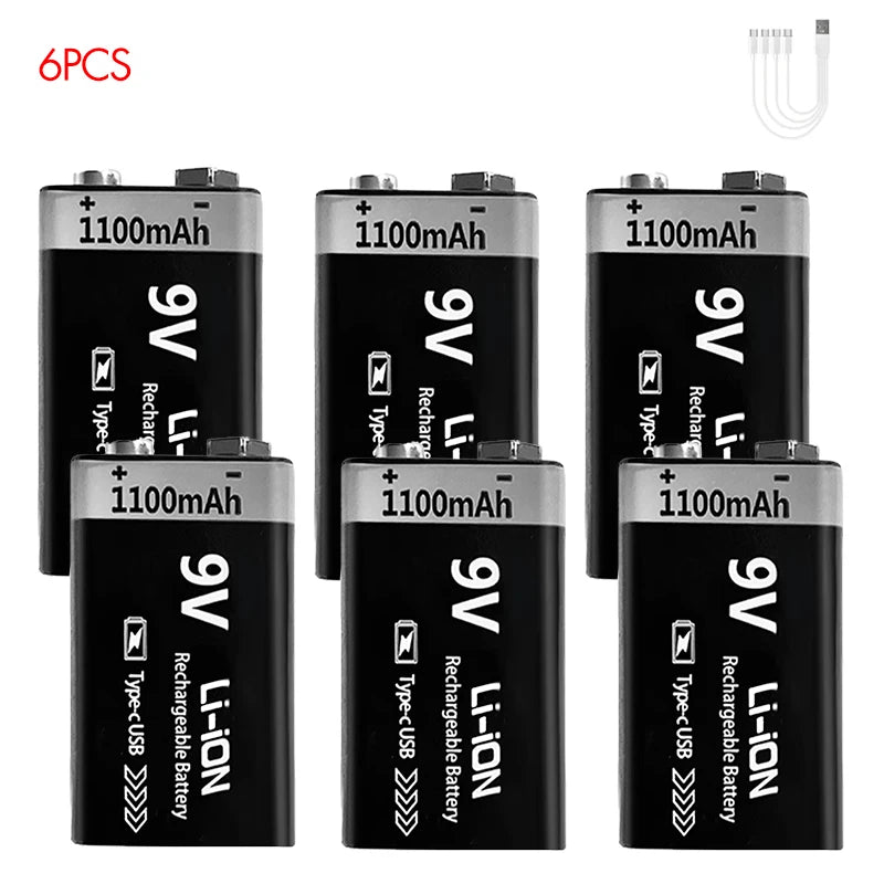 MATOV 9V USB Rechargeable Battery