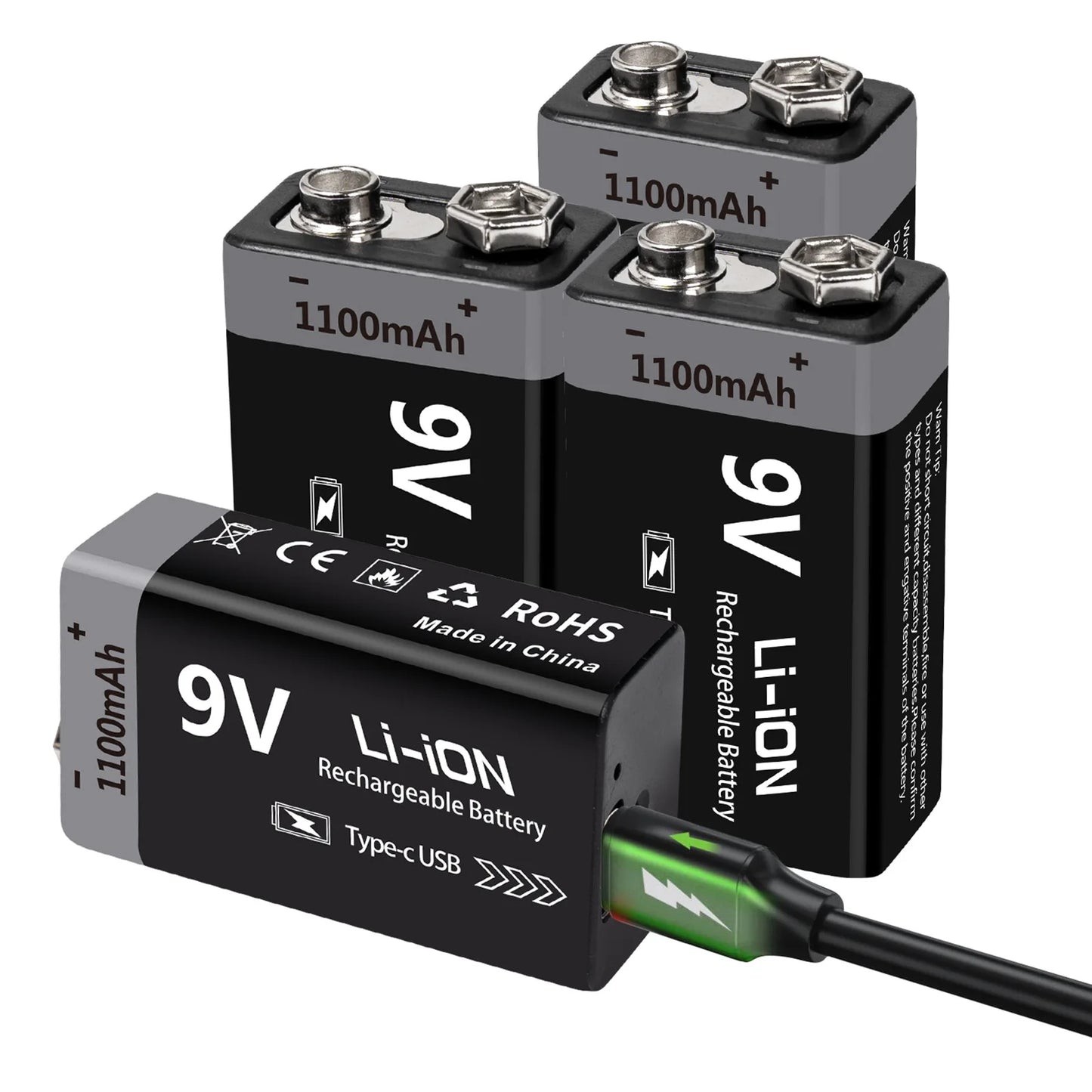 MATOV 9V USB Rechargeable Battery