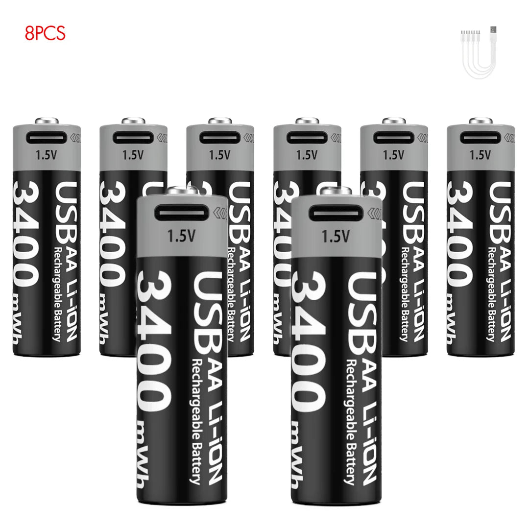 MATOV Li-ion AA USB Rechargeable Batteries