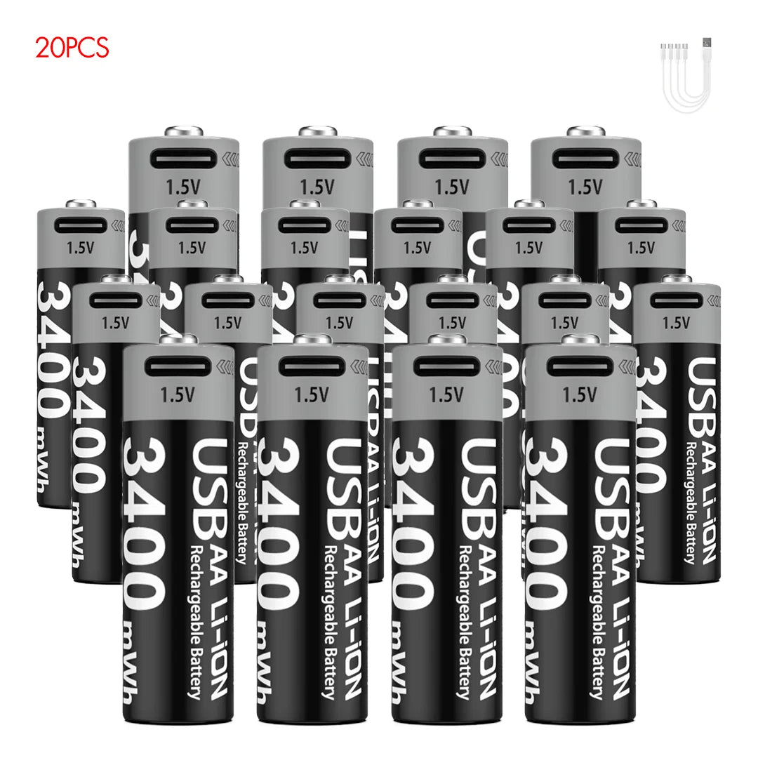 MATOV Li-ion AA USB Rechargeable Batteries