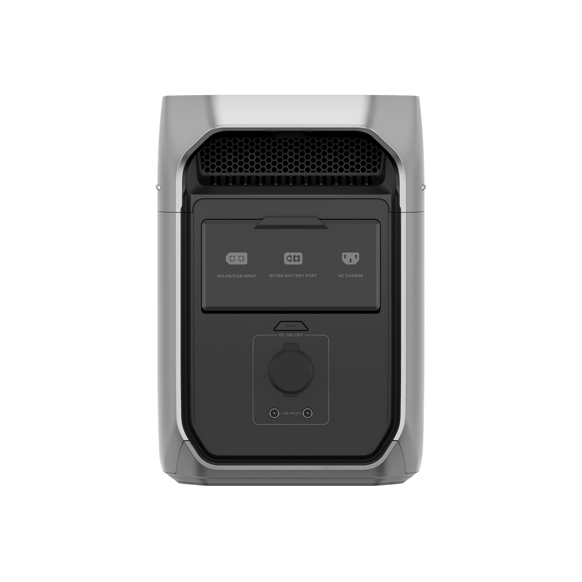 EcoFlow DELTA 3 Plus rear charging and DC connections