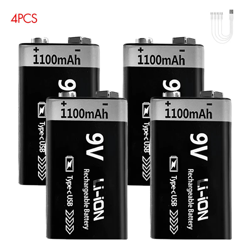 MATOV 9V USB Rechargeable Battery