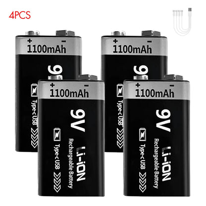 MATOV 9V USB Rechargeable Battery