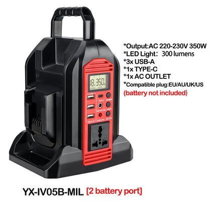 350W Portable Inverter For Milwaukee M18 Battery