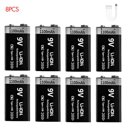MATOV 9V USB Rechargeable Battery