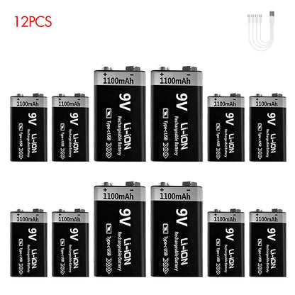 MATOV 9V USB Rechargeable Battery