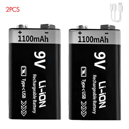 MATOV 9V USB Rechargeable Battery