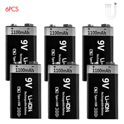 MATOV 9V USB Rechargeable Battery