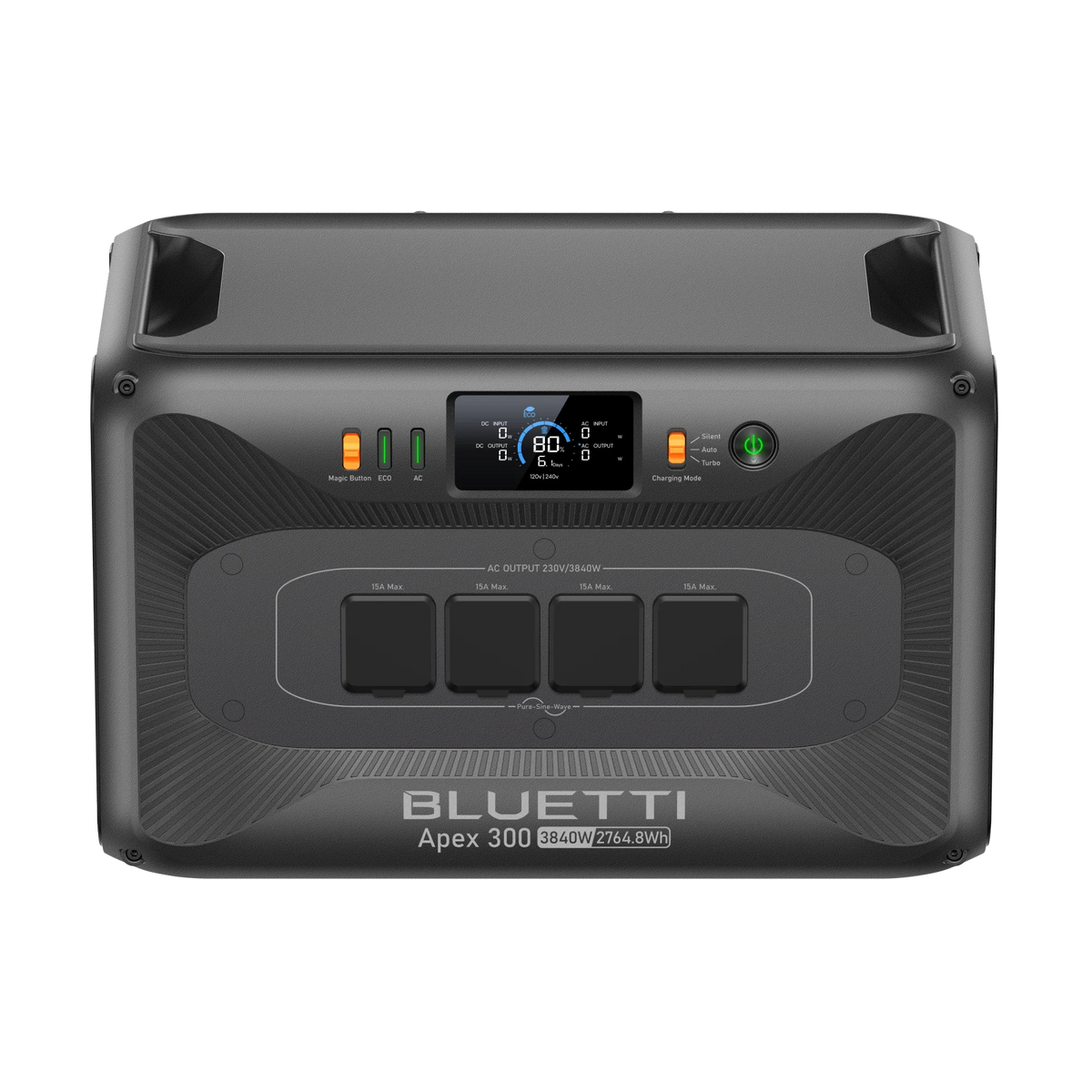 BLUETTI APEX 300 portable power station top front view