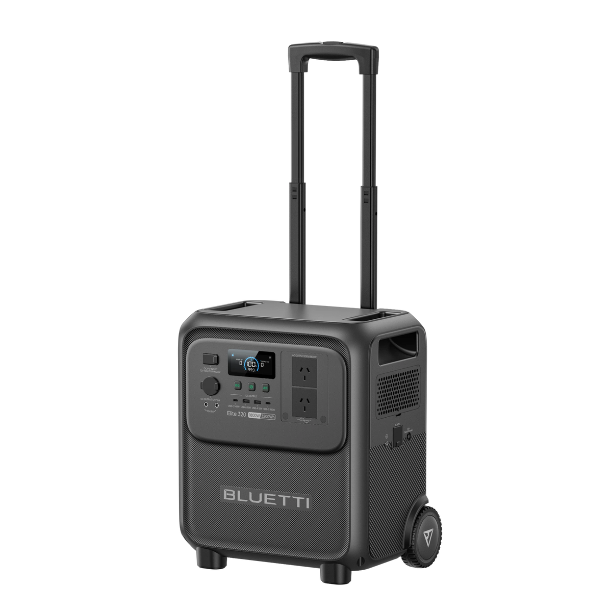 BLUETTI Elite 320 portable power station with extended trolley handle