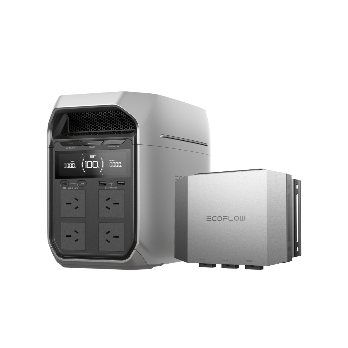 EcoFlow DELTA 3 Plus with Australian AC outlets and Alternator Charger Plus 1000 together